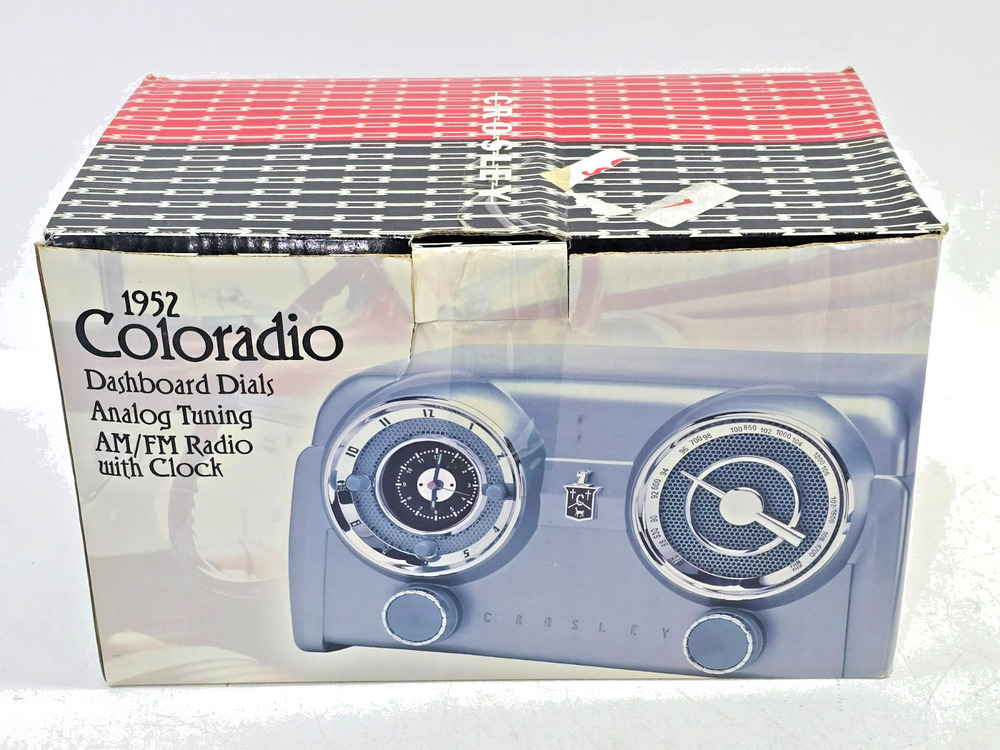 Crosley CR-52 1952 Coloradio Dashboard Dial AM FM Cassette Radio w Box READ